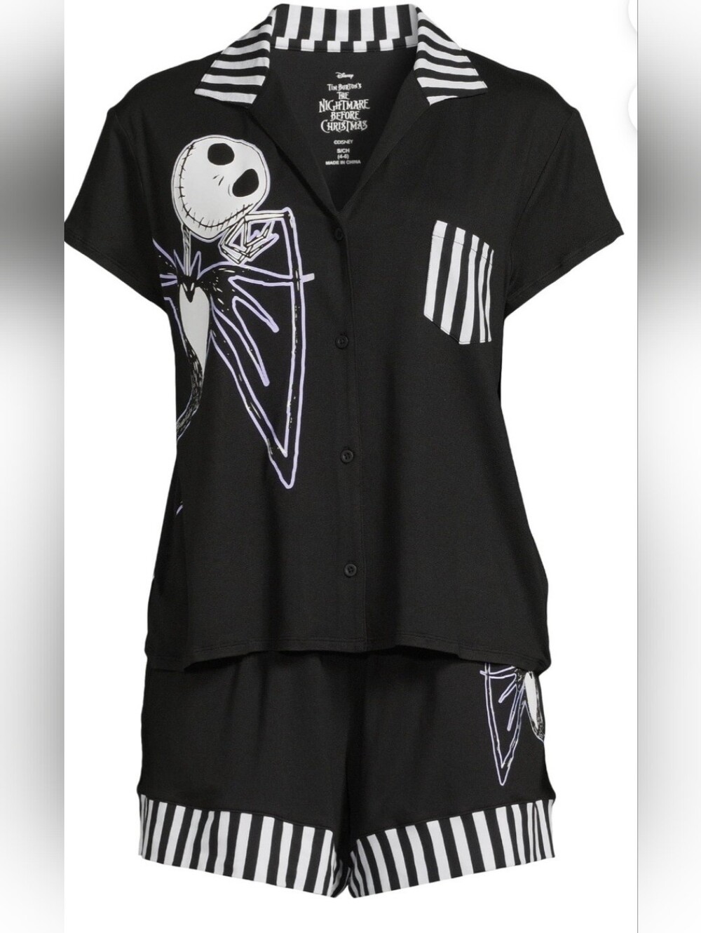 Nightmare Before ChristmasDisney Women's Black/White Pajama Set 2x (18W/20W) NWT